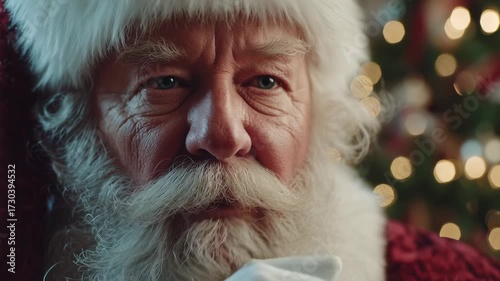 Santa Claus Reminds Children to Keep Christmas Secrets During the Holiday Season