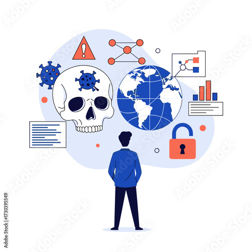 Analyzing global threats and potential cybersecurity risks in a complex world.