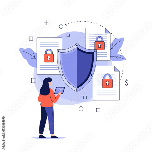Securing sensitive documents with advanced encryption and digital protection protocols.