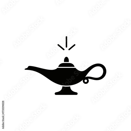 An ancient magical lamp with smoke emanating from its spout signaling the summoning of a mythical creature.