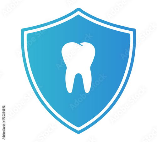 Dental Shield Icon – Tooth Protection, Oral Health, and Dental Care Vector