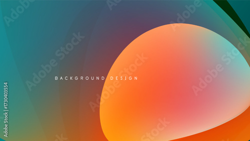 Abstract gradients blend, creating dynamic visual flow. Orange focal point contrasts dark backdrop. Modern design element.