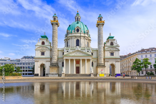 Vienna, Austria. St. Charles's Church (Karlskirche)