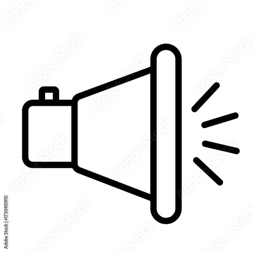 Megaphone, speaker, notice, Announcement, marketing, flat line vector style. business notice icon, navigation icon, illustration line vector icon