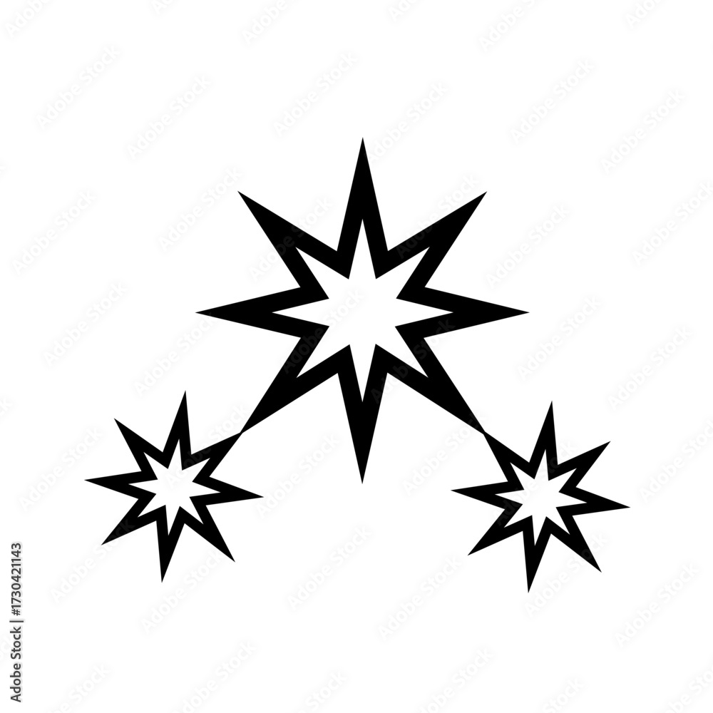 Obraz premium Star icon on transparent background, minimalist design for festive celebrations