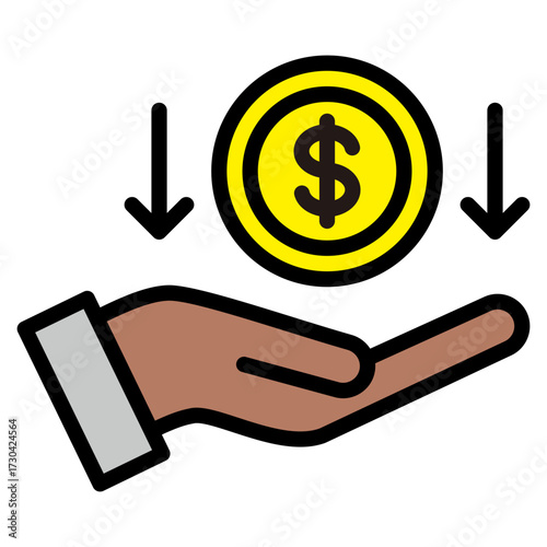 Debt Burden  Icon Element For Design