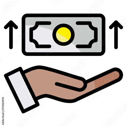 Wage Increase  Icon Element For Design