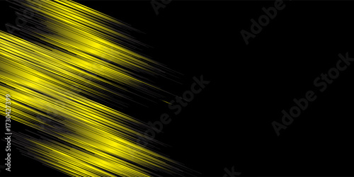 Abstract speed line style yellow color banner design template. comic background