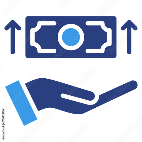 Wage Increase  Icon Element For Design