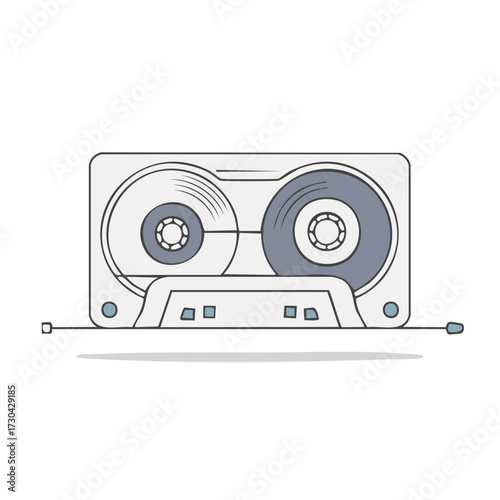 Analog Audio Cassette Tape, Retro Music Media, Vintage Sound Recording