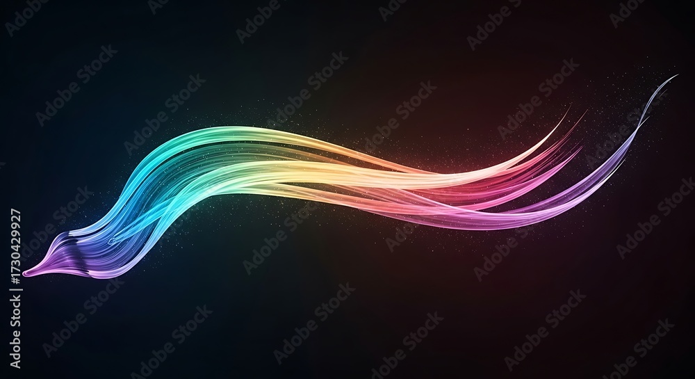 Naklejka premium Colorful Abstract Streamlines.