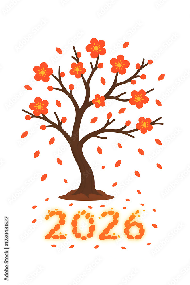 Fototapeta premium Plum blossom symbolism 2026