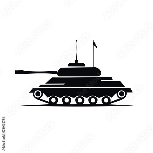 Tank Silhouette Military Vehicle Artillery Armor War Machine