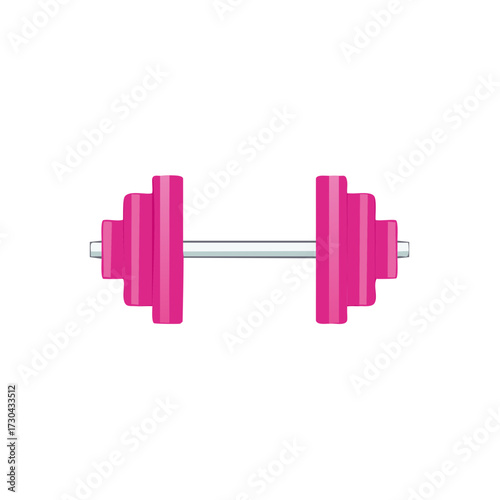 Pink Dumbbell with Weights, Gym Equipment for Fitness and Workout