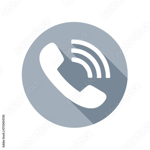 Telephone Handset with Sound Waves Communication Technology Concept