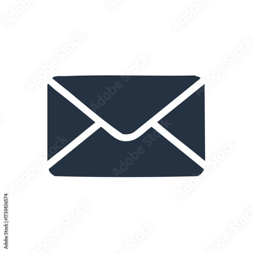 Stylized Illustration of a Sealed Envelope for Mail or Message Delivery Service with Clean Lines