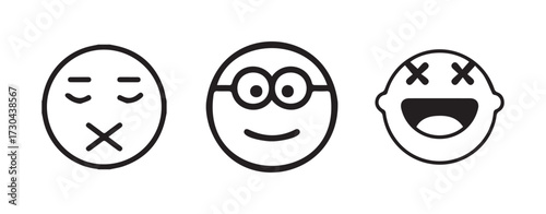 Vector Illustration of Worried and Depressed Faces