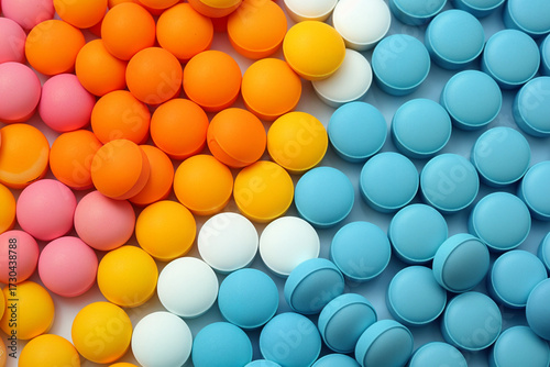 A collection of colorful pills