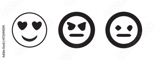 Emotional Expression Faces in Simple Line Style