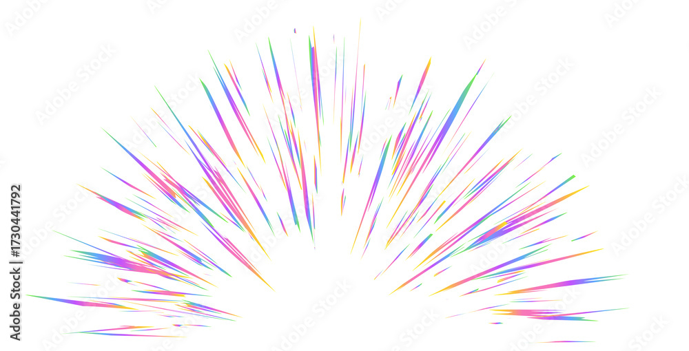 Obraz premium Abstract Rainbow Burst: Vibrant Rays of Light and Color.