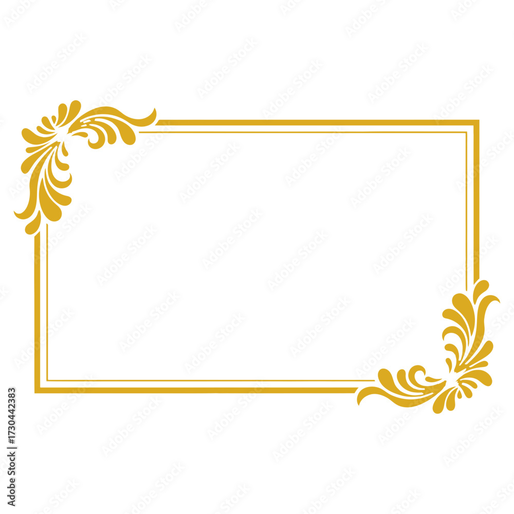 Obraz premium Gold Ornate Rectangular Frame