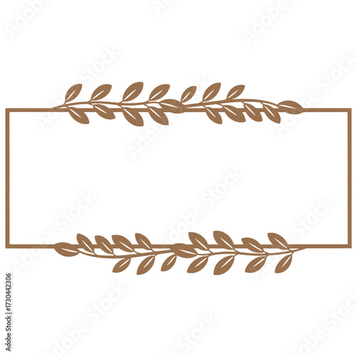 Brown Leaf Top and Bottom Frame