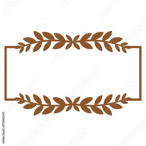 Brown Leaf Top and Bottom Frame