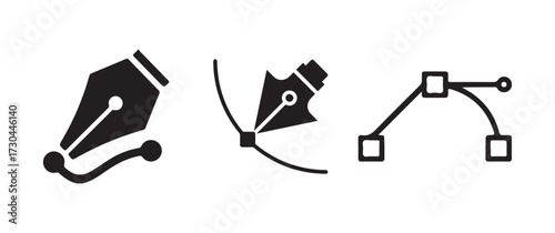Modern Pen Tool Icons for Designers