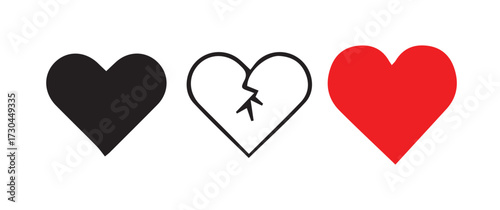 Collection of Hearts for Romantic Design