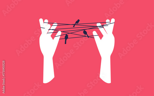 Manipulation string manipulate emotions externally illustration