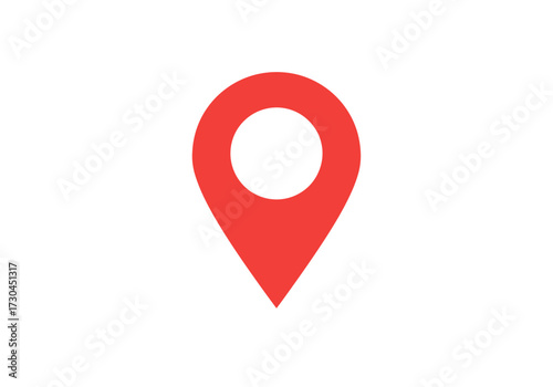 Free Download A solid red map pinlocation marker centered against a white background - GFXLoad