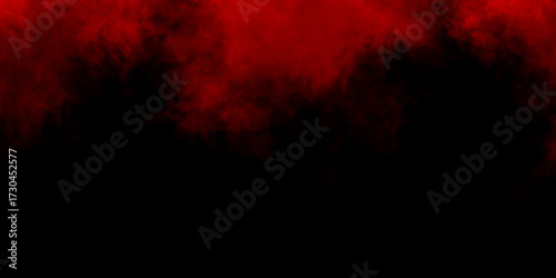 Dark moody red mist effect isolated on black background designed for atmospheric fantasy or horror visual concepts