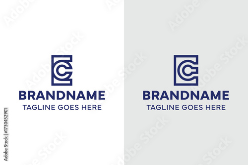 Letters CE Line Technology Logo Set, symbolizing innovation, connectivity, and modern technology