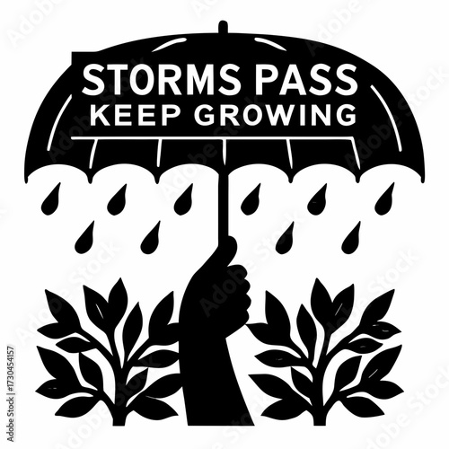 Resilient Growth Under Protection, Storms Pass and Plants Flourish Image
