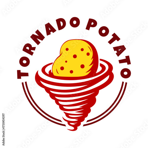 Tornado potato logo vector