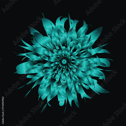 Beautiful floral 3d flower design illustration. Floral decorative element. Vector floral background. flat design vector illustration.
