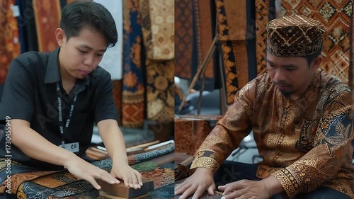 Batik Artisans at Work: Traditional Textile Craftsmanship