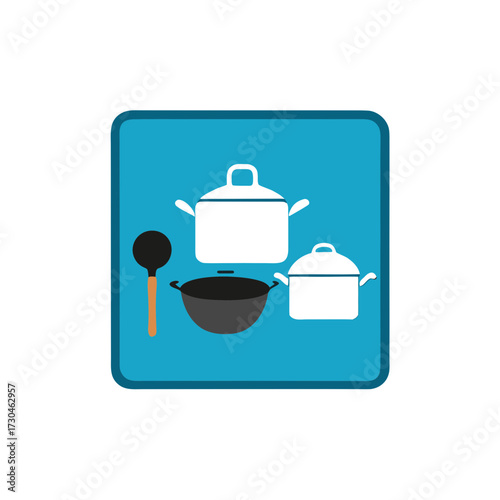 Flat vector kitchenware collection icon set scalable cooking utensils digital illustration