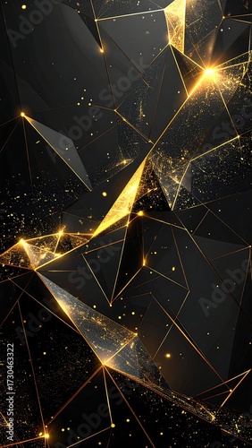 Abstract gold geometric pattern