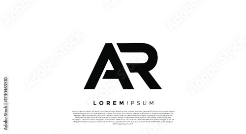 Modern AR Monogram Logo Design - Minimalist Lettermark for Branding and Identity