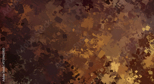 Abstract Artistic Expression: An original, textured abstract artwork presents an array of earthy tones and artistic expressions.