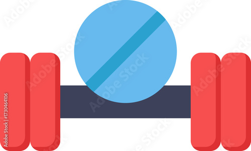 Dumbell Pill Flat Icon