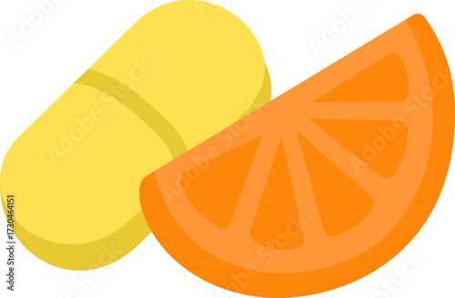 Vitamin C Flat Icon