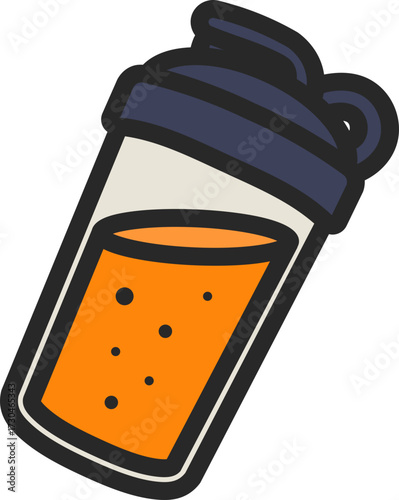 Protein Shake Filled Line Icon