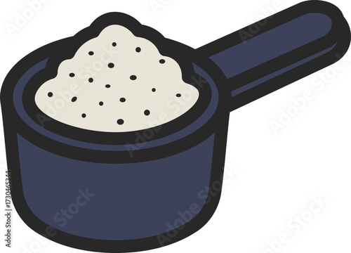 Protein Powder Scoop Filled Line Icon