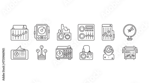 Hand drawn icons of home appliances and kitchenware for modern living vector