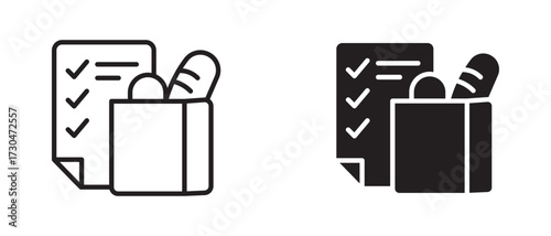 grocery list icon, vector illustration,
