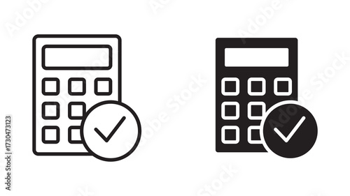 calculation done icon, vector illustration,