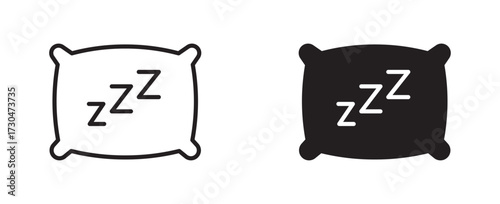 pillow sleep zzz icon , Bedtime icon, vector illustration,