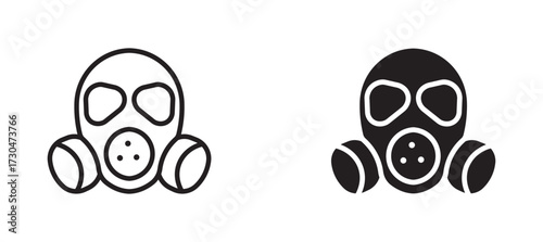 gas mask icon, vector illustration,